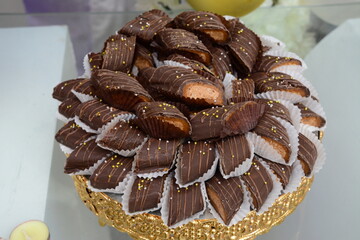 Variety of traditional moroccans sweets. Holiday. Events.