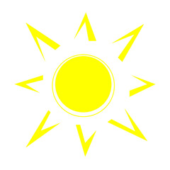 Weather yellow sun set icons. Illustration design sun