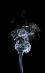 White smoke on a black background. ISOLATED © MAXSHOT_PL