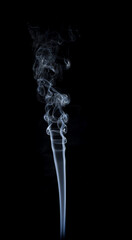 White smoke on a black background. ISOLATED © MAXSHOT_PL