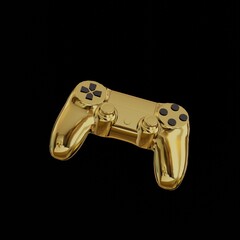 golden joystick, game controller, game console, gamepad, video game