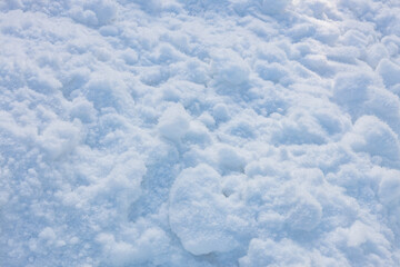 blocks and clods of snow, snow blockages on the road, street and roadside, cleaning and snow...