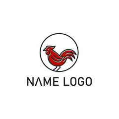 Farm Chicken logo vector Icon Template