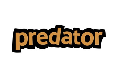 PREDATOR writing vector design on white background