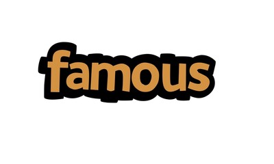 FAMOUS writing vector design on white background