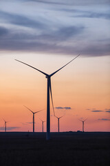 Fototapeta na wymiar windmill sunset