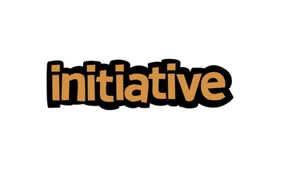 INITIATIVE writing vector design on white background