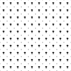 Obraz premium Square seamless background pattern from geometric shapes are different sizes and opacity. The pattern is evenly filled with black jellyfish symbols. Vector illustration on white background