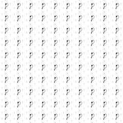 Square seamless background pattern from geometric shapes are different sizes and opacity. The pattern is evenly filled with big black tennis symbols. Vector illustration on white background