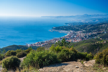 Aerial view of the Italian Riviera