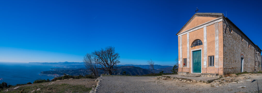 Church over the hills of Varazze