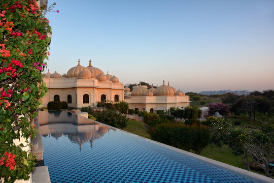 Pool at the Oberoi Udaivilas Hotel
