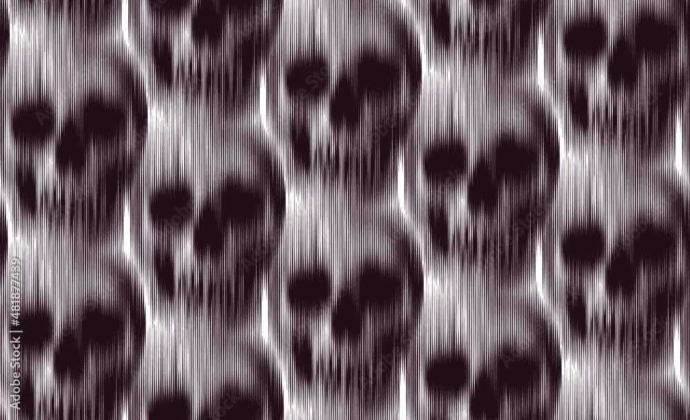 Poster vector seamless pattern of vertical motion blur smear black skull on white background