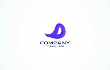 D Logo. D Letter Logo Design Vector Illustration Modern Monogram icon.