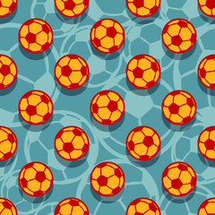 Seamless pattern with football soccer ball vector digital paper design