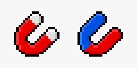 Magnet in pixel art design