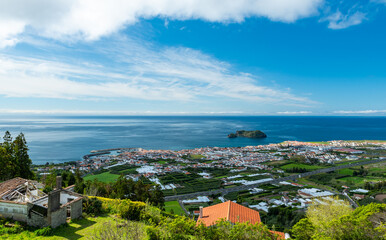 Town of Vila Franca do Campo in Sao Miguel. Azores, Portugal. No ads or branding.