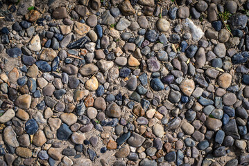 Abstract background of multicolored crushed stone