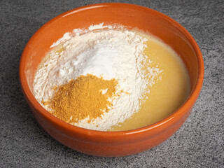 flour in a bowl