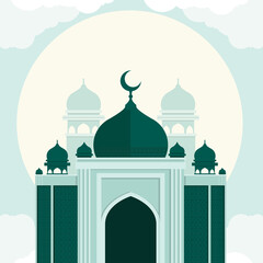 square design post with islamic theme for instagram post