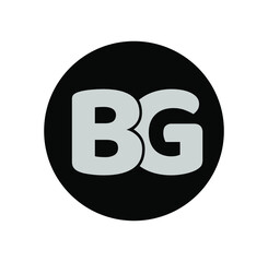 BG company name initial letters monogram. BG icon.