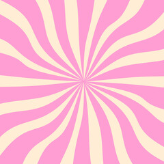 Abstract striped pattern. Pop art background. Pink candy background. Whirlpool background. Distorted background. Lollipop pattern.