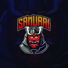 Samurai warrior mascot logo design