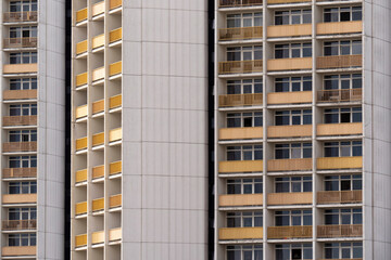 Close up of hotel towers on the south beach of Fehmarn, Germany,Baltic Sea