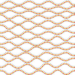 Seamless pattern, wave, brush art, illustration