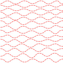 Seamless pattern, wave, brush art, illustration