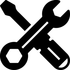 wrench and screwdriver icon design