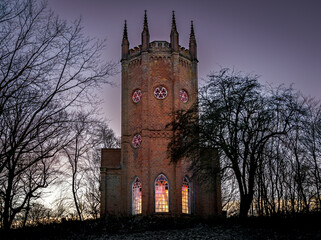 church in the night