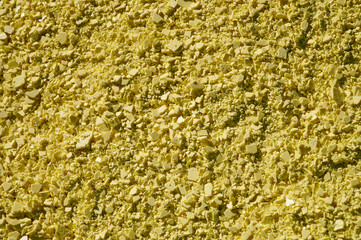 A Yellow Pile of Sulfur Produced in an Industrial Facility
