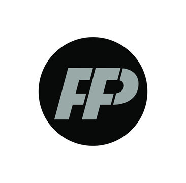 FFP company name initial letters monogram. FFP icon.