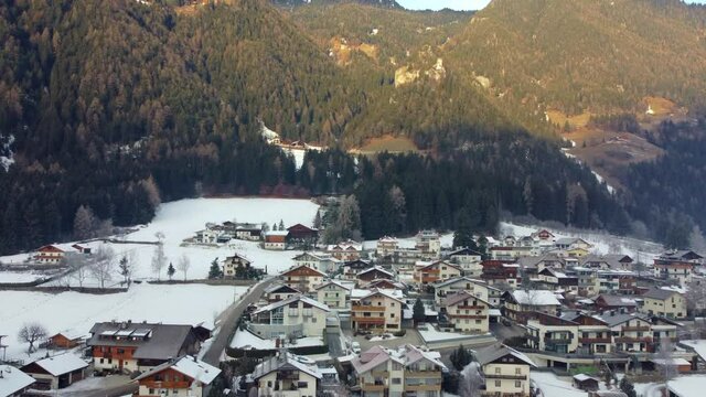 Winter on the plain of the Velle di Tures. South Tyrol.