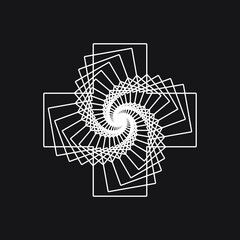 Abstract Spirograph spiral twist plus. Vector illustration.