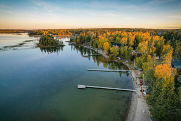 Fall Colors Surround a Lake