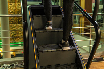 Fitness walks on the simulator stairs ladder simulator footsimulator people, for physical shorts in...