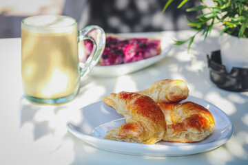 coffee and croissant