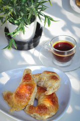 croissant and coffee