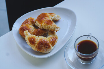 croissant and coffee
