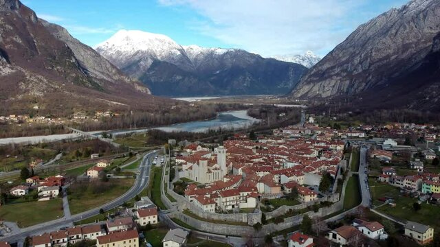 Ancient fortified village of Venzone. Rebuilt after the 1976 earthquake