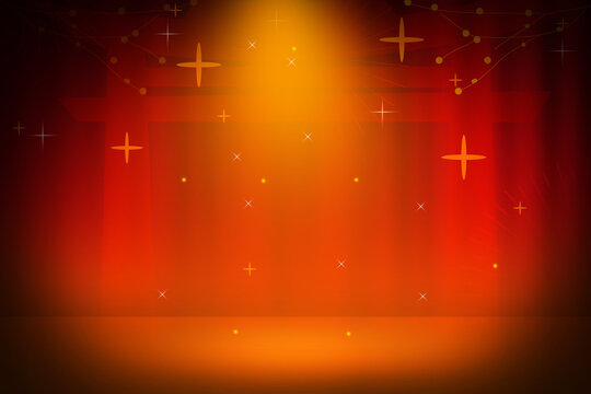 Abstract Chinese New Year Latest Banner Backdrop with Free Space and Light on the Floor