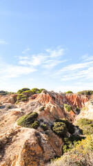 Fototapeta na wymiar Ocean beach, cliffs in Portugal