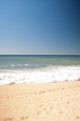 Ocean beach, cliffs in Portugal