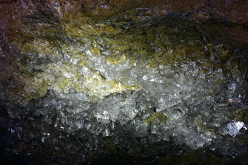 The historic Wieliczka Mine, rock salt crystals in the Krysztalowa Cave, a nature reserve,
