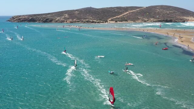 Rhodes Prasonisi windsurfing aerial shot 03