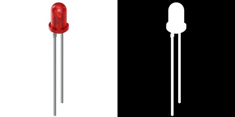 3D rendering illustration of a led diode