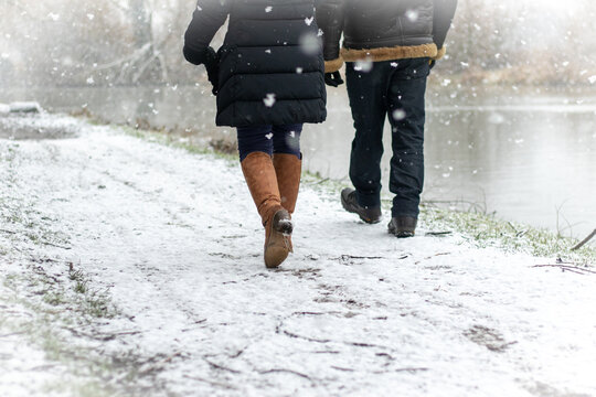 A walk along the river on a winter's day