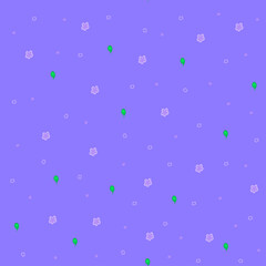 Seamless pattern with hand drawn abstract flower in doodle style,simple floral illustration,print for wallpaper and wrapping paper,banner,cover and interior design,fabric,Very peri color.